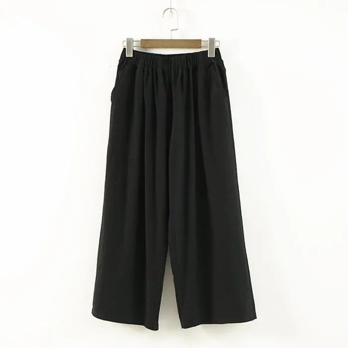 3/4 Length Cotton Linen Pants  | Zen