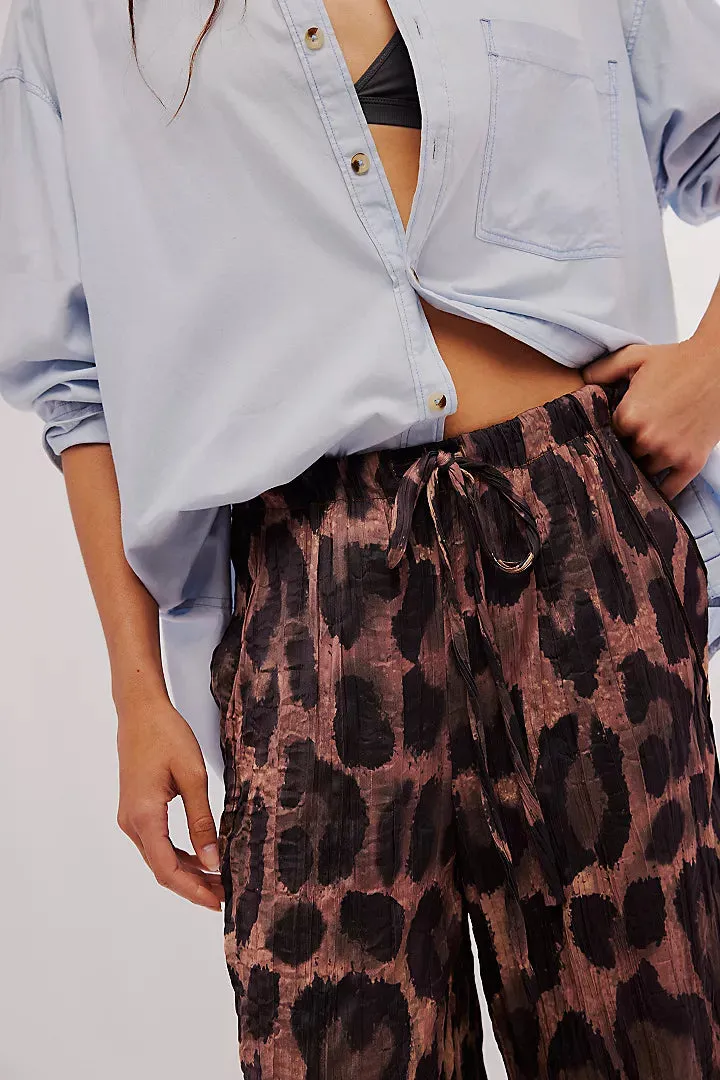 All Out Satin Leopard Pants by Free People