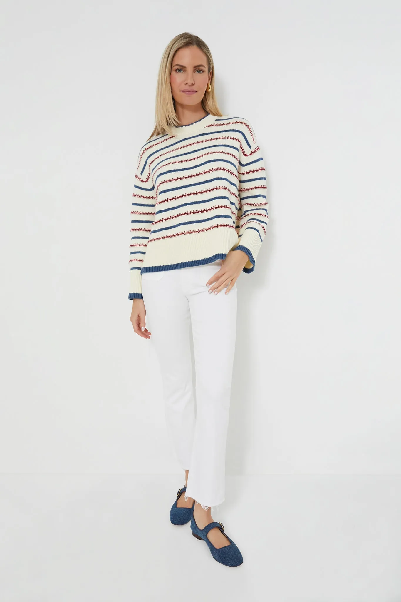 Americana Pointelle Maxine Sweater