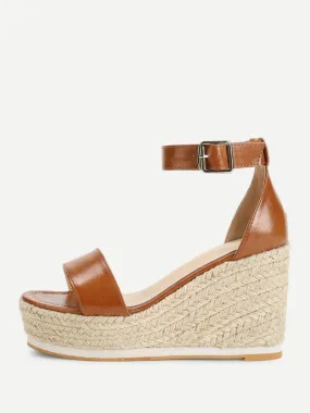 Ankle Strap Espadrille Wedges