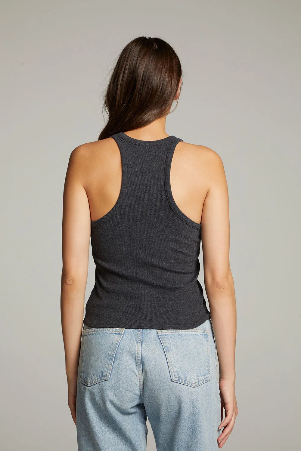 August Black Tank Top