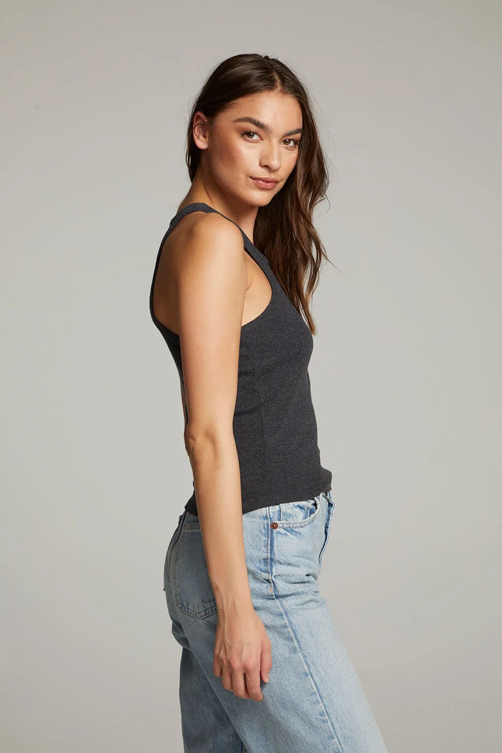 August Black Tank Top