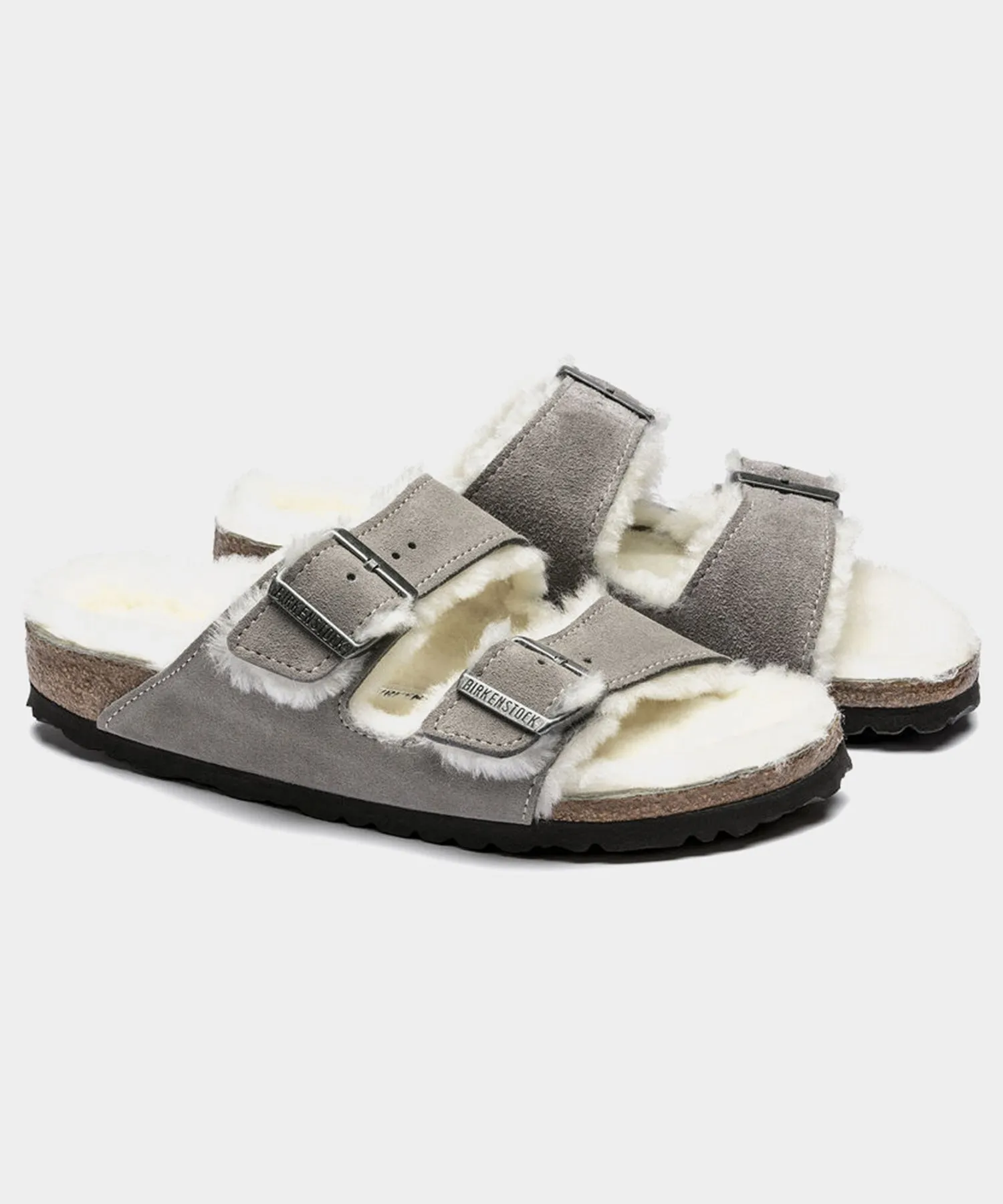 Birkenstock Arizona Shearling in Stone