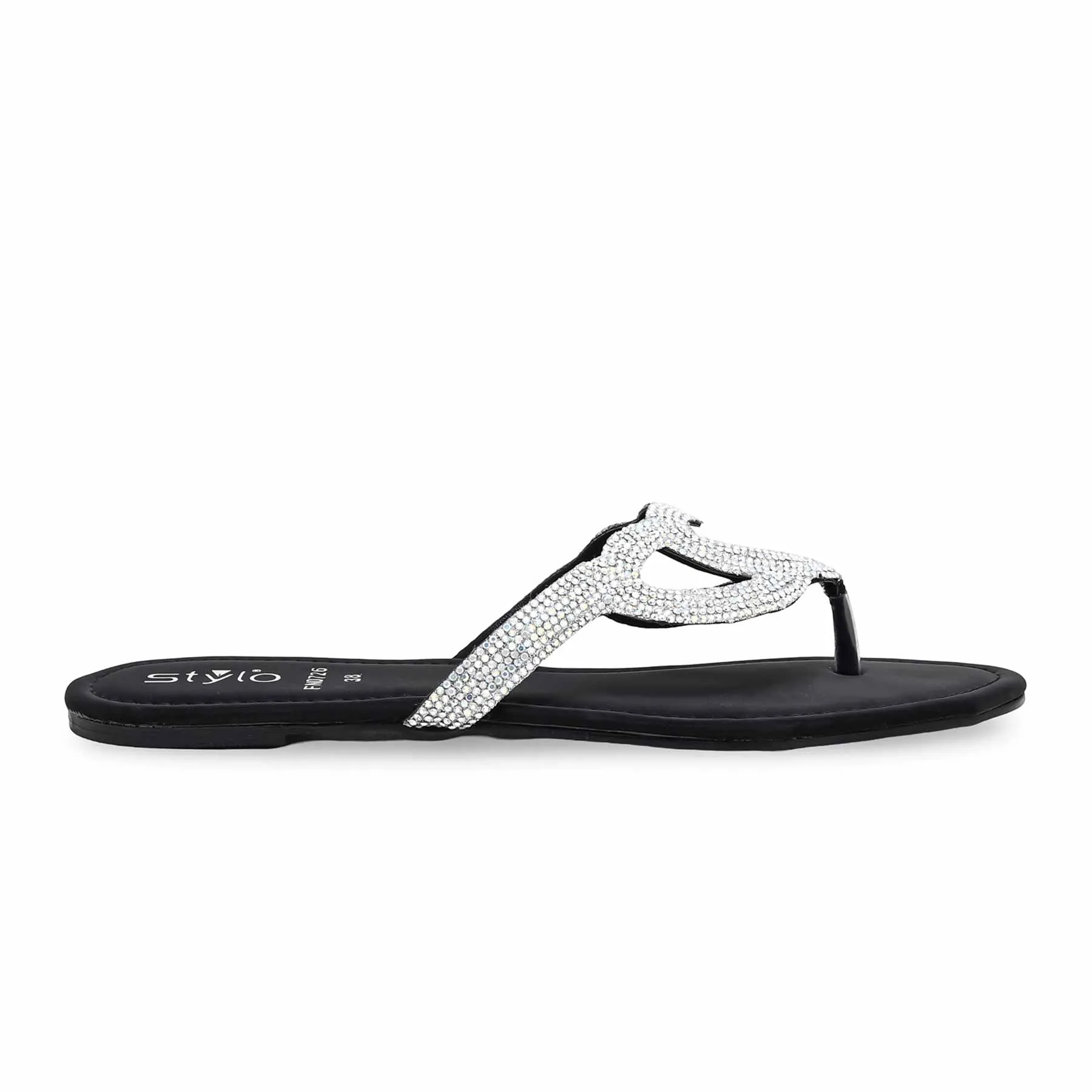 Black Fancy Chappal FN0726