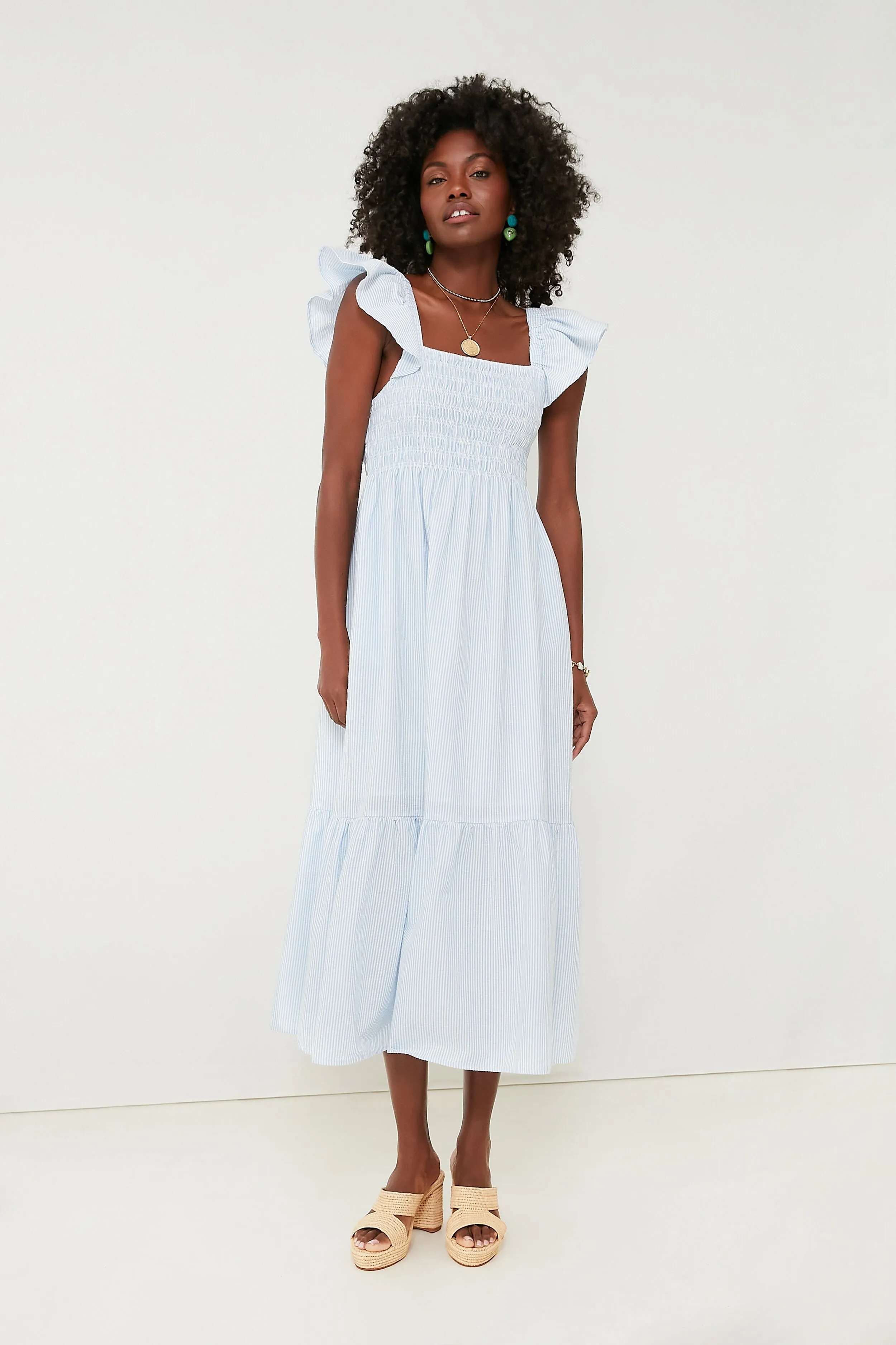 Blue Stripe Tuscany Dress