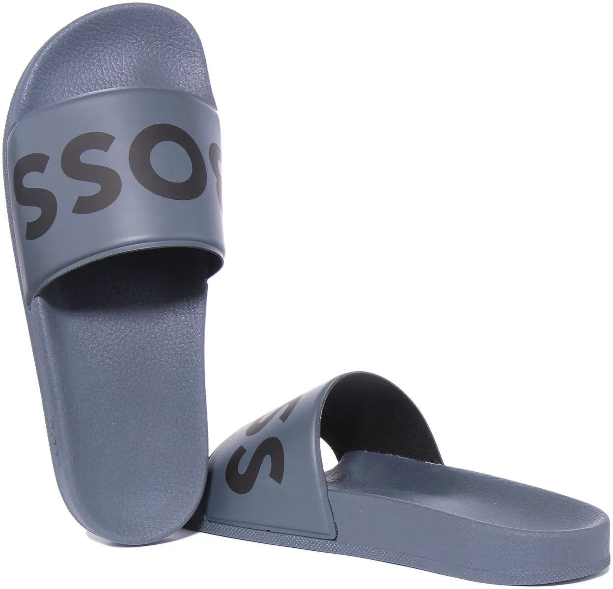 Boss Sean Slider In Grey For Men