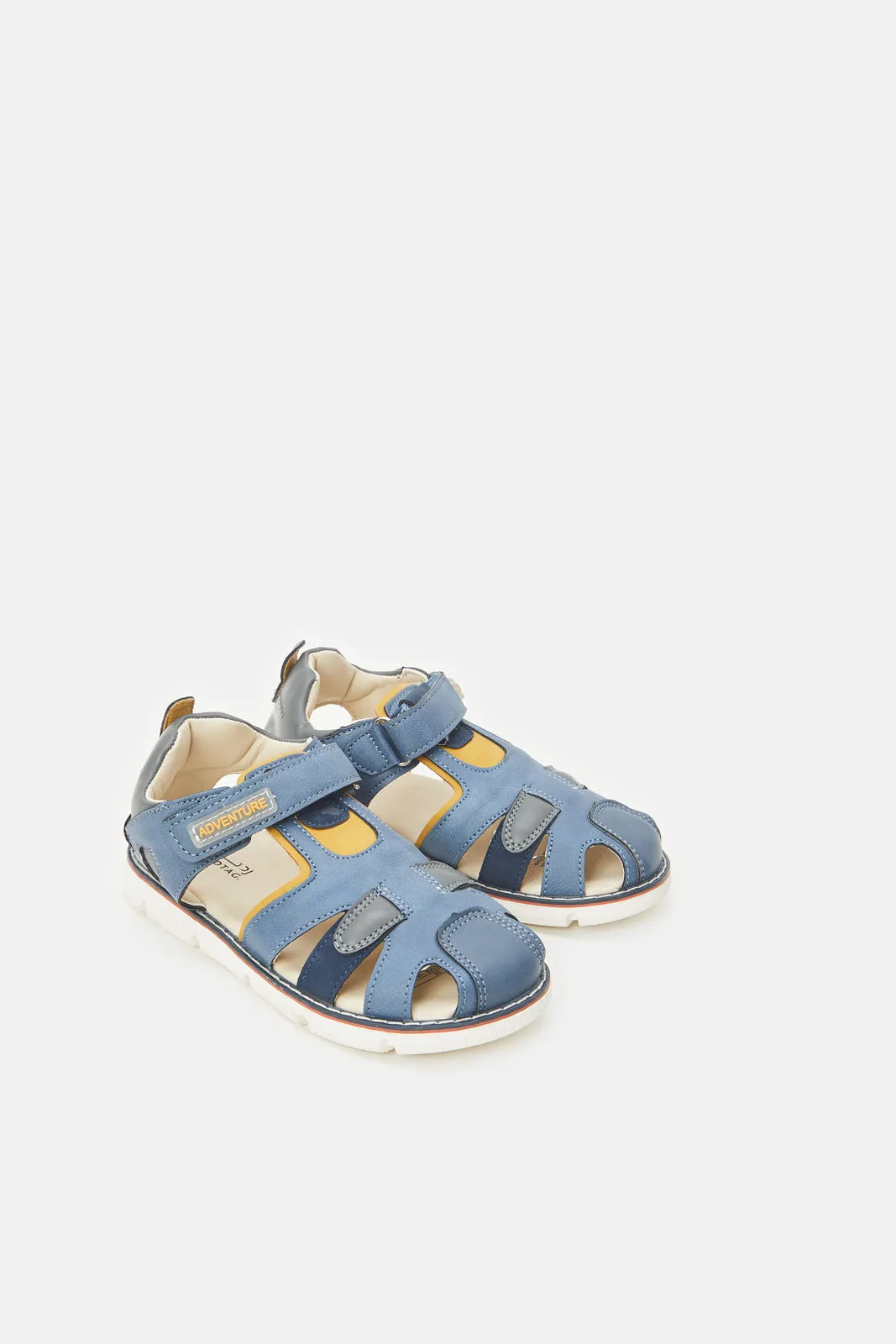 Boys Navy Fisherman Sandals