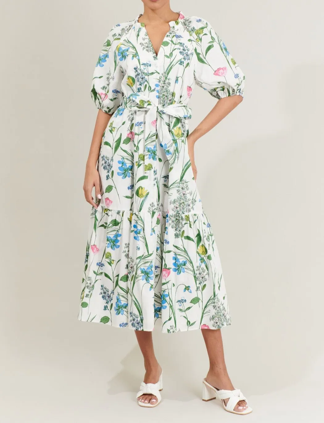 Clove Garden Floral Wynette Tiered Midi Dress