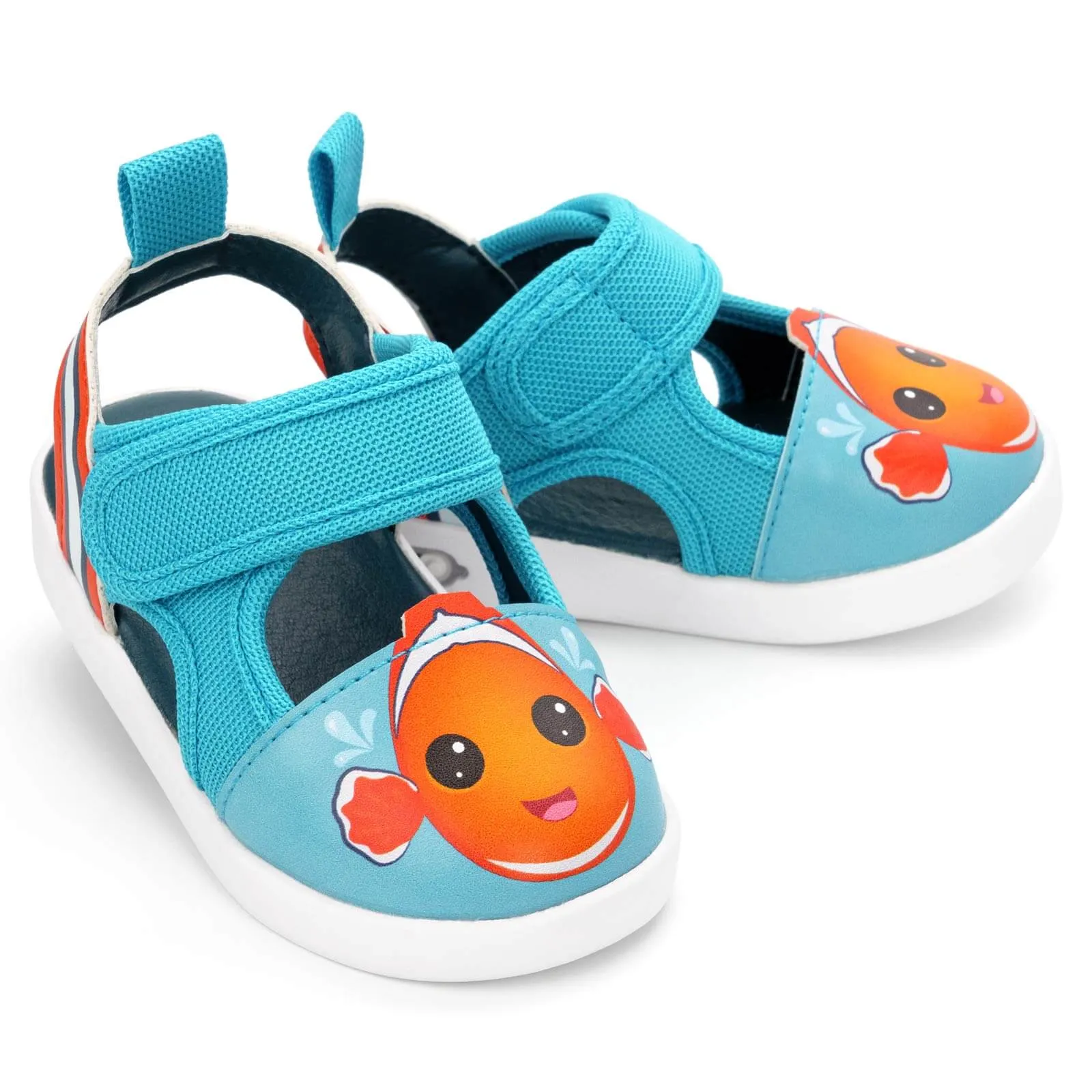 Clownfish Squeaky Toddler Sandals |  Blue/Orange