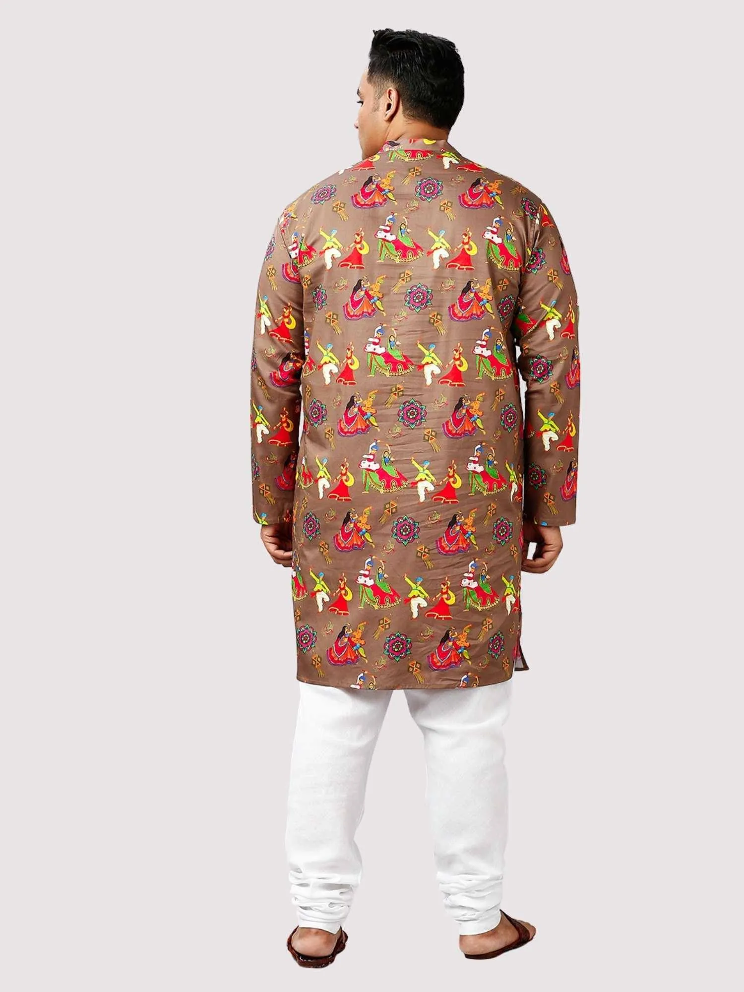 Dandiya Raas Printed Kurta Men's Plus Size