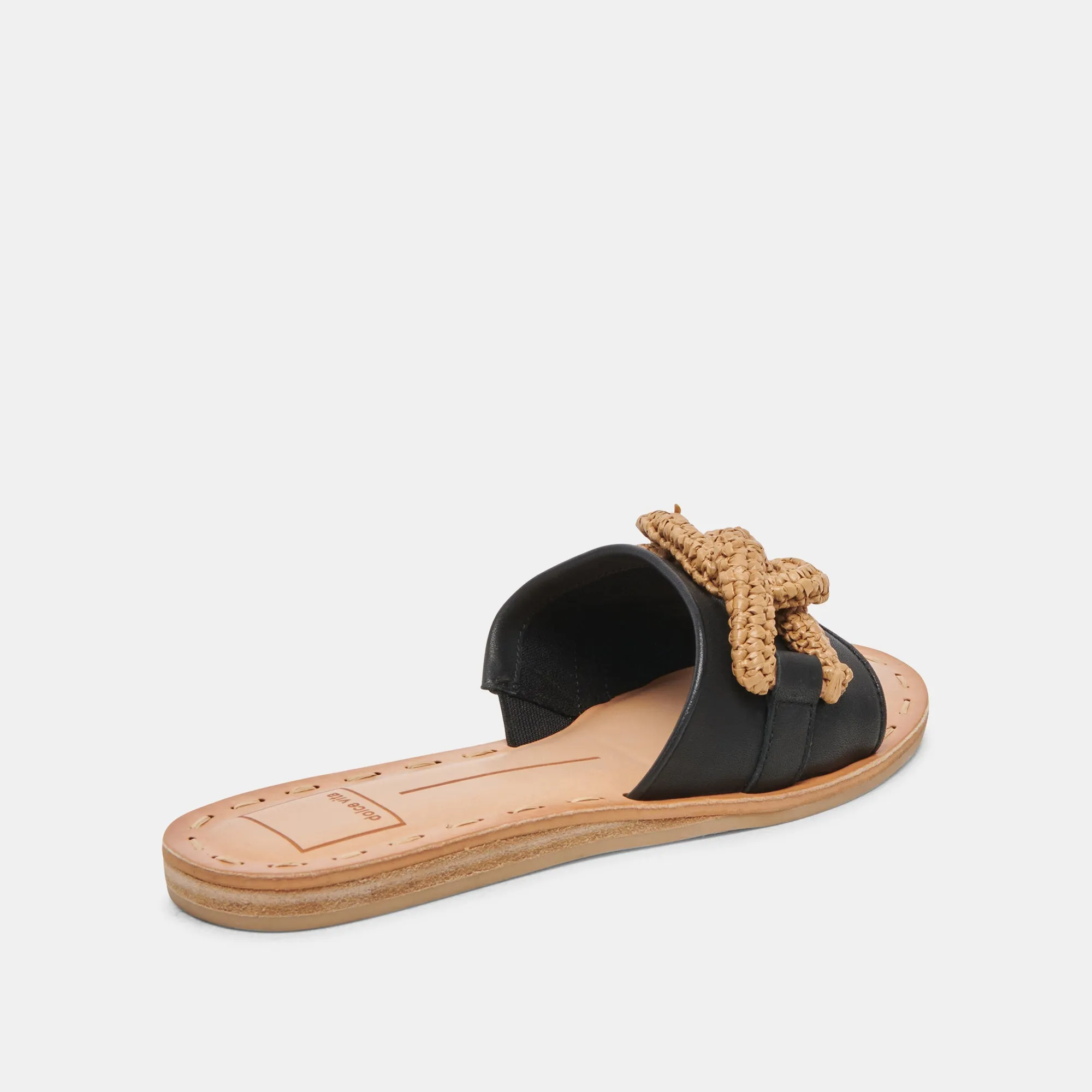 DESA SANDALS BLACK LEATHER