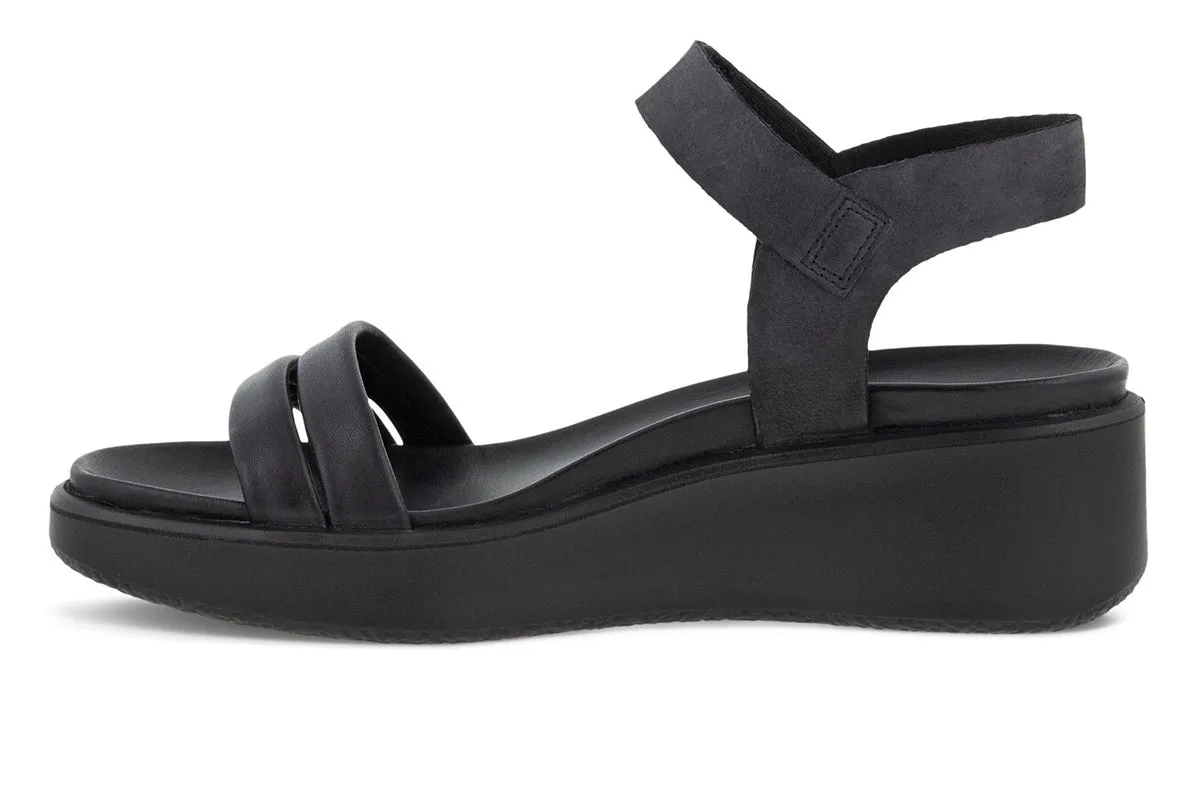 Ecco Flowt Wedge Black/Black Womens