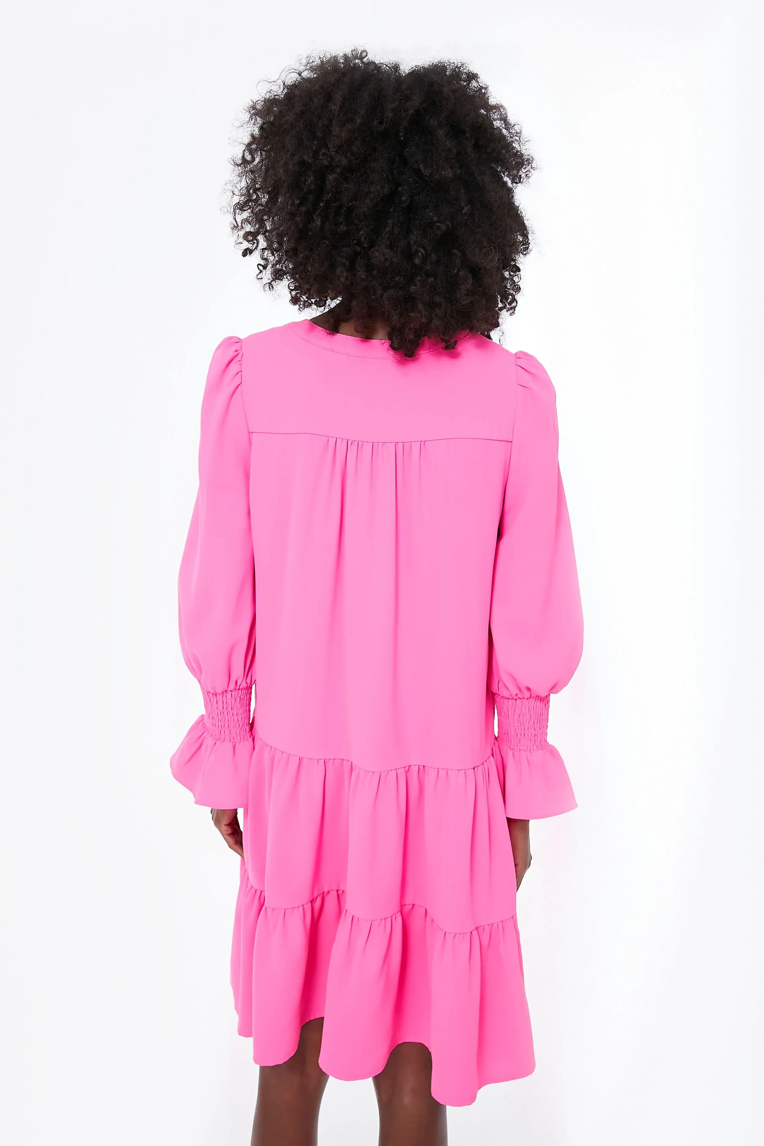 Electric Pink Crepe Kenzo Dress