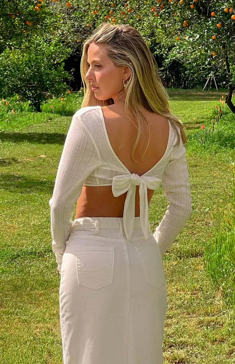 Ellie White Crop Top