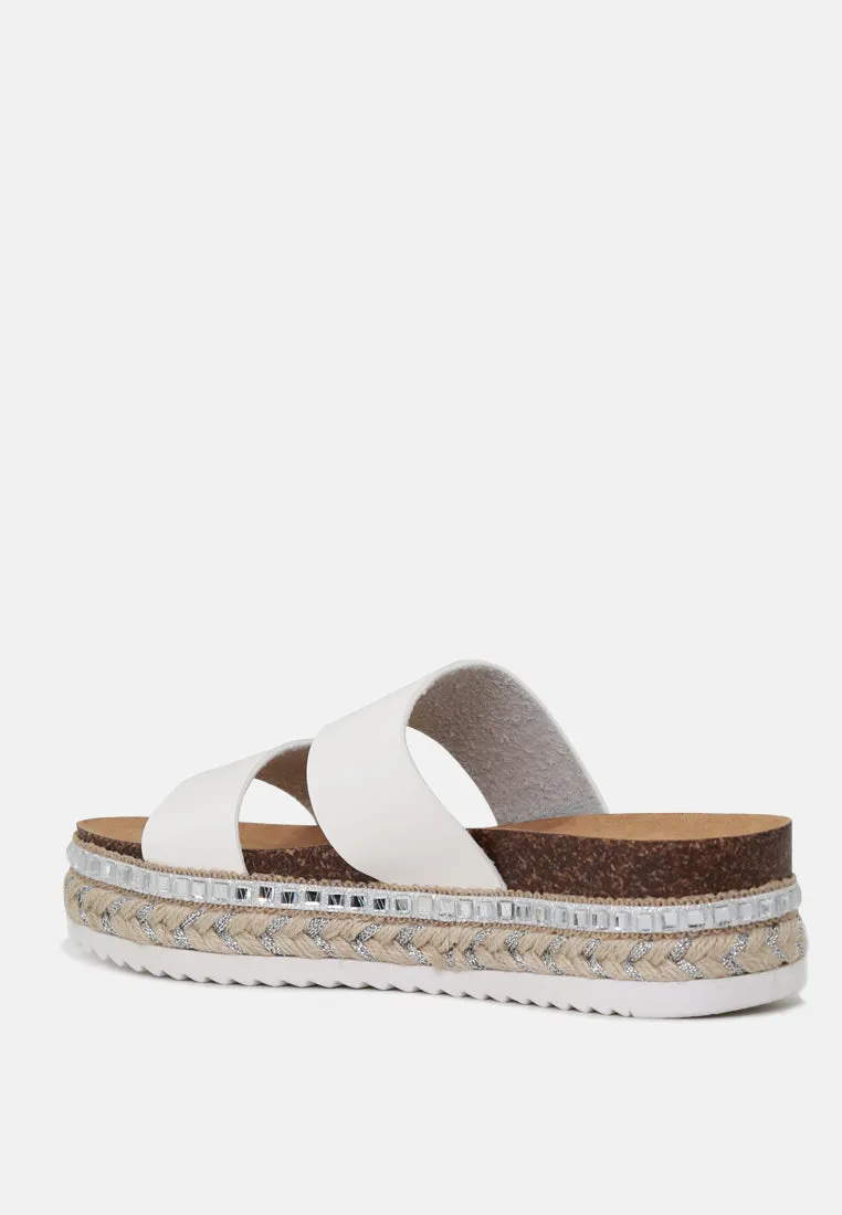 Elsa Double Strap Platform Espadrilles Wedges