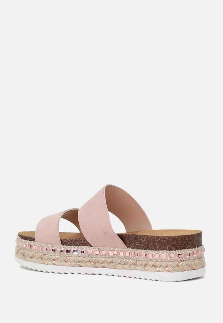 Elsa Double Strap Platform Espadrilles Wedges