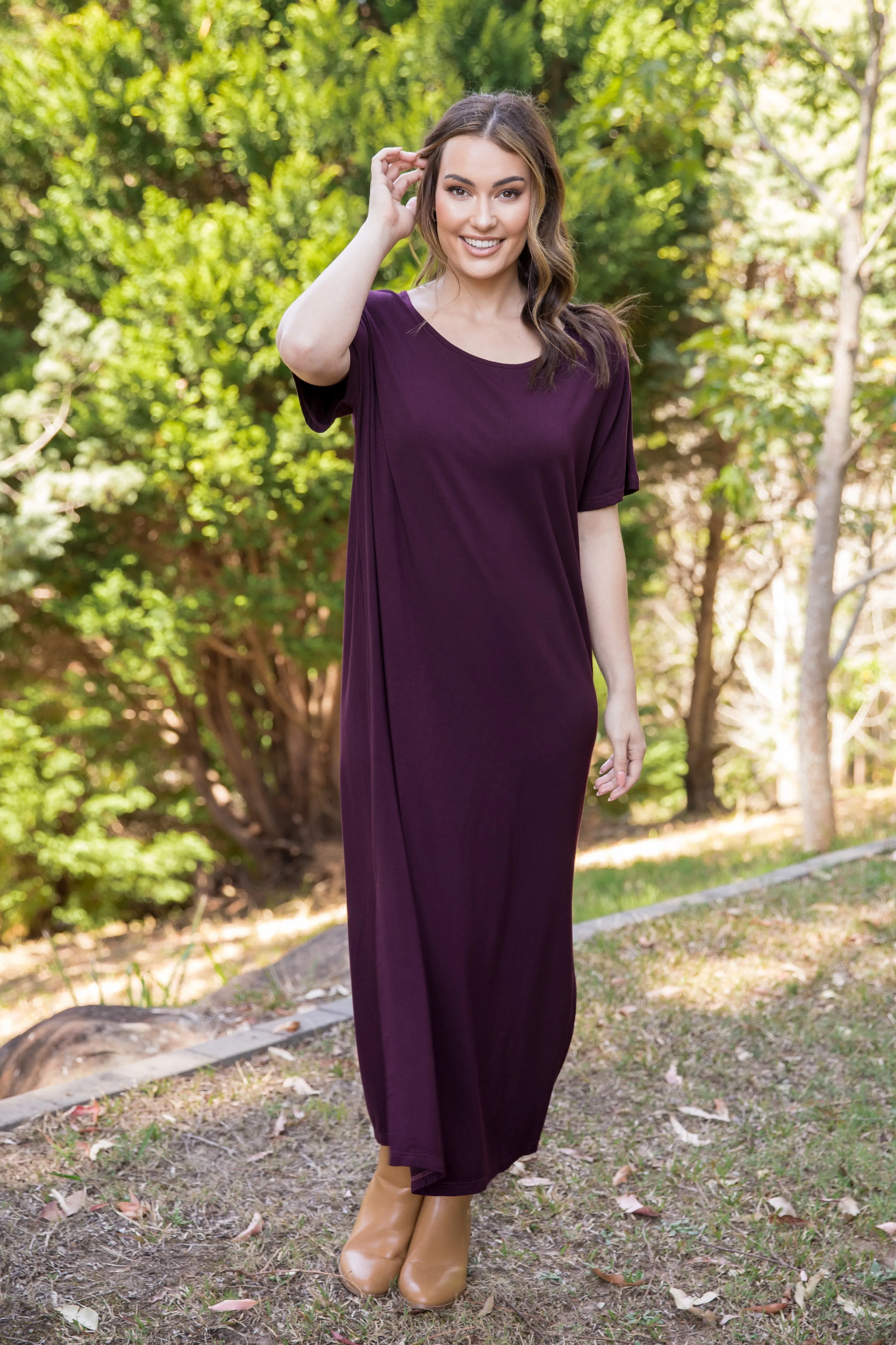 FINAL SALE Destiny Dress in Berry