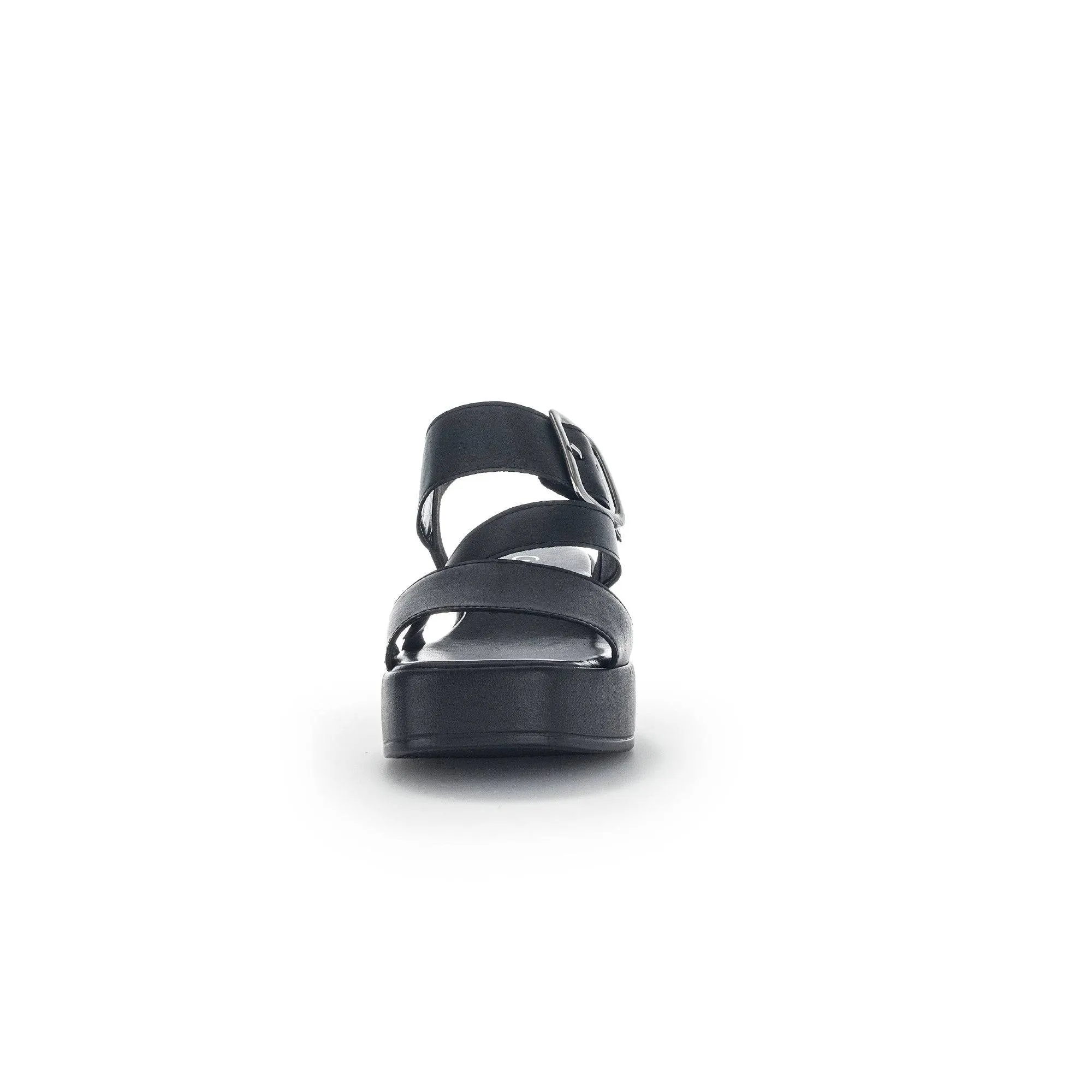 Gabor 44.533.27 Java Ladies Black Leather Buckle Sandals