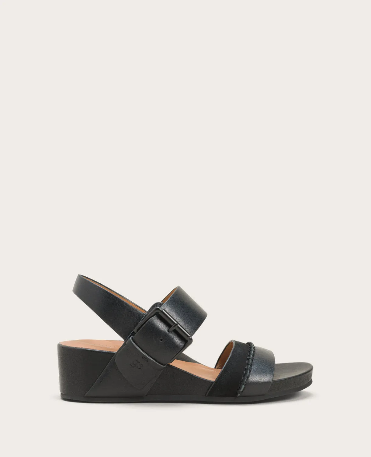 GENTLE SOULS - Giulia Leather and Suede Platform Wedge Sandal