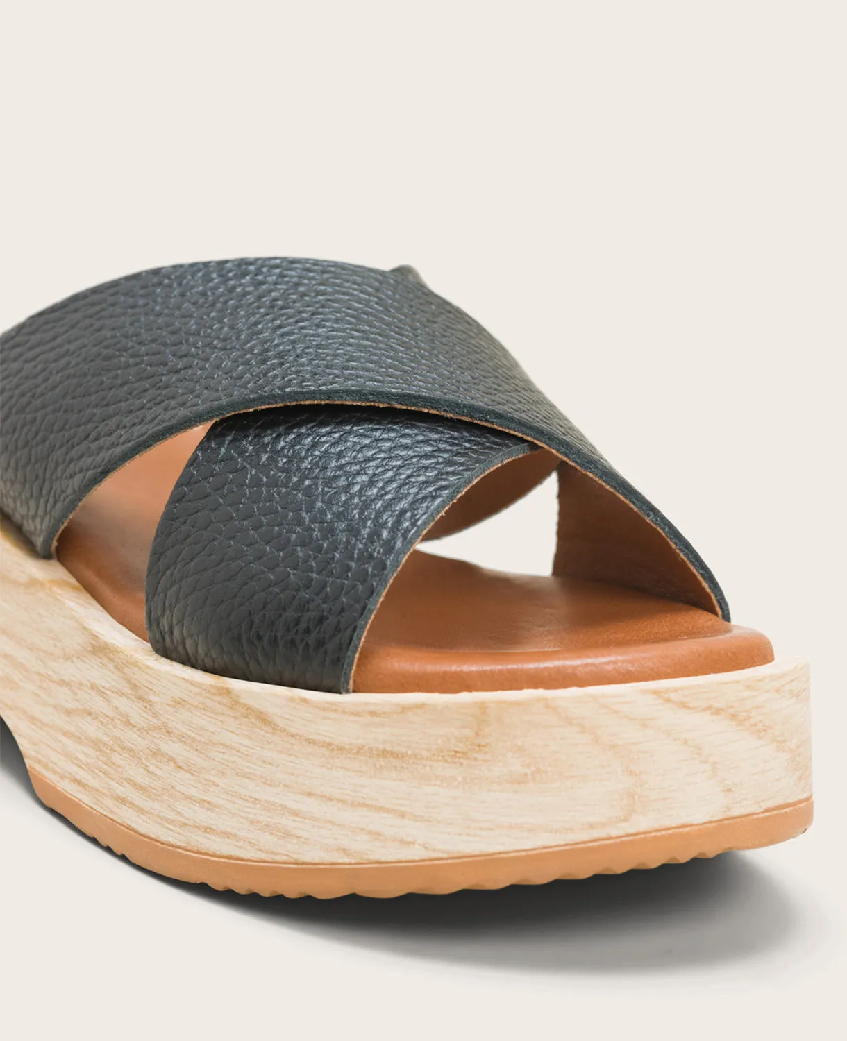 GENTLE SOULS - Orion Leather Slide Wedge Sandal