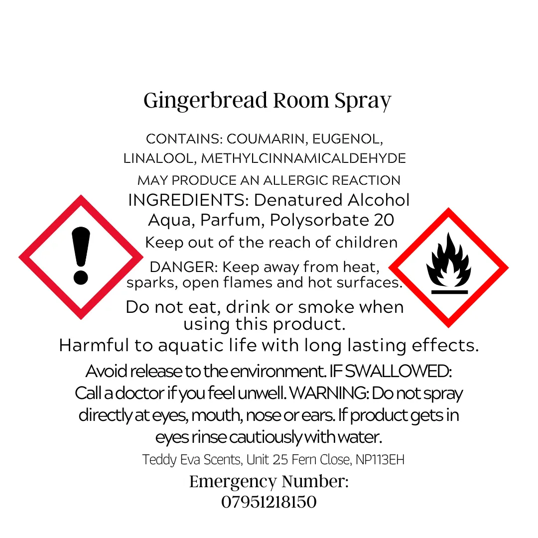 Gingerbread 150ml Room Spray