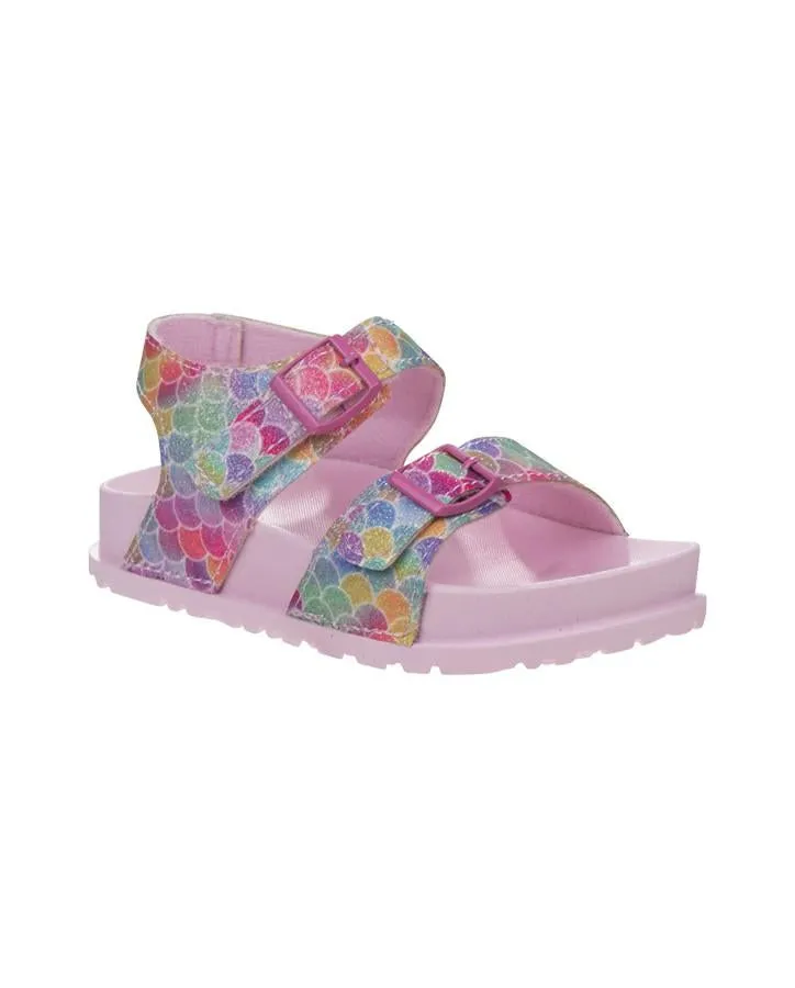 Girls Multi Mermaid Scale Buckle Sandal