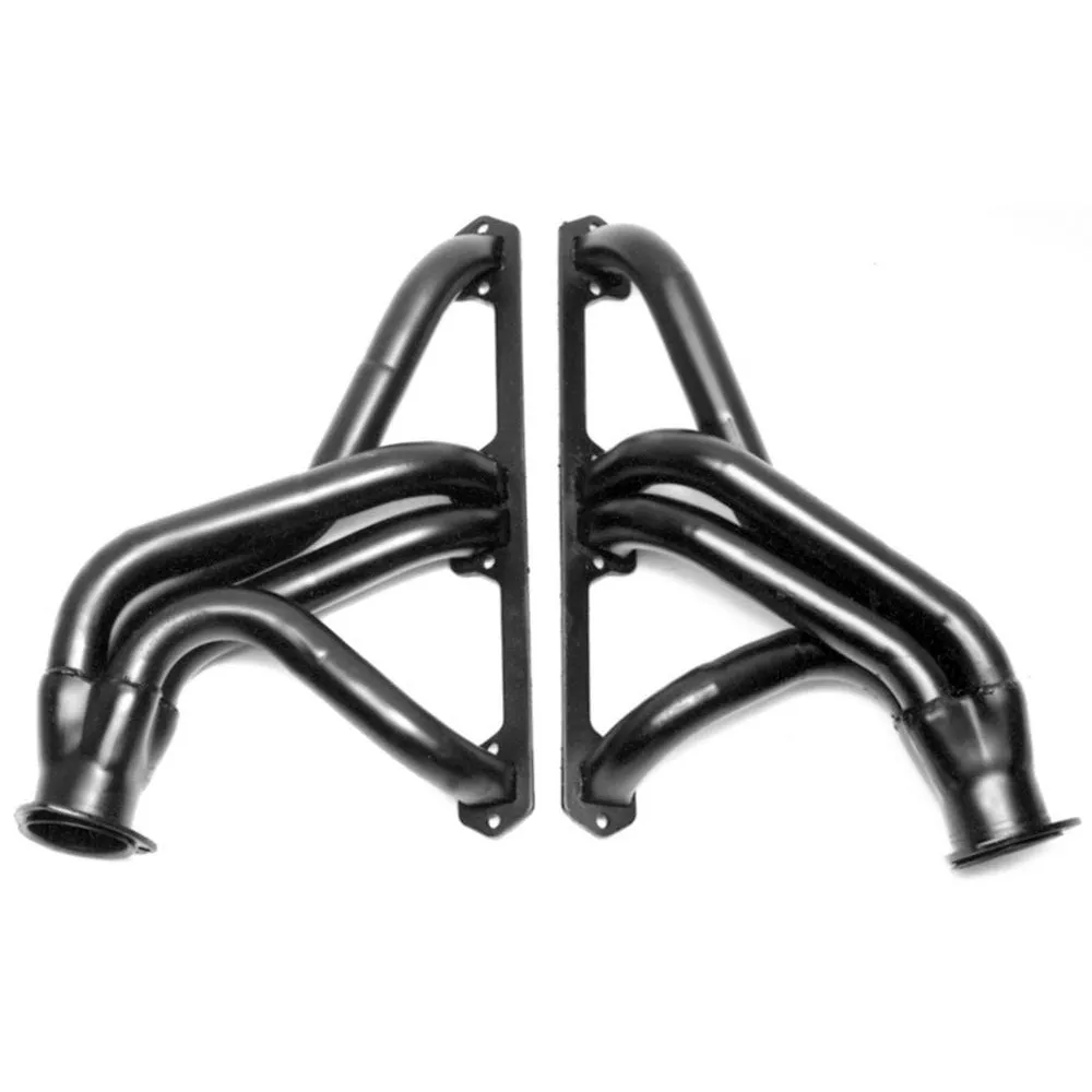 Hedman Hedders Street Headers - 1.75 in Primary - 3 in Collector - Black Paint - AMC V8 - Fullsize SUV / Truck 1980-88 - Pair