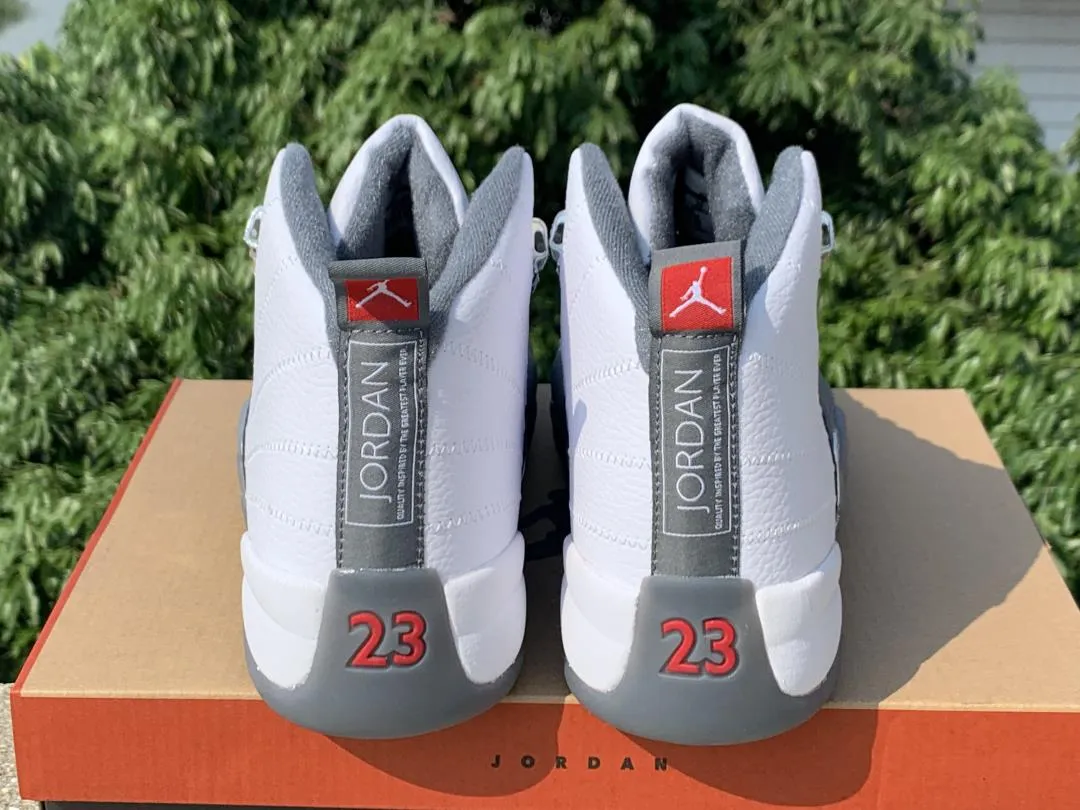 JORDAN 12 RETRO x WHITE DARK GREY