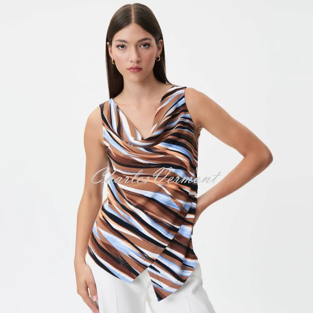 Joseph Ribkoff Asymmetric Cowl Neck Top - Style 232245