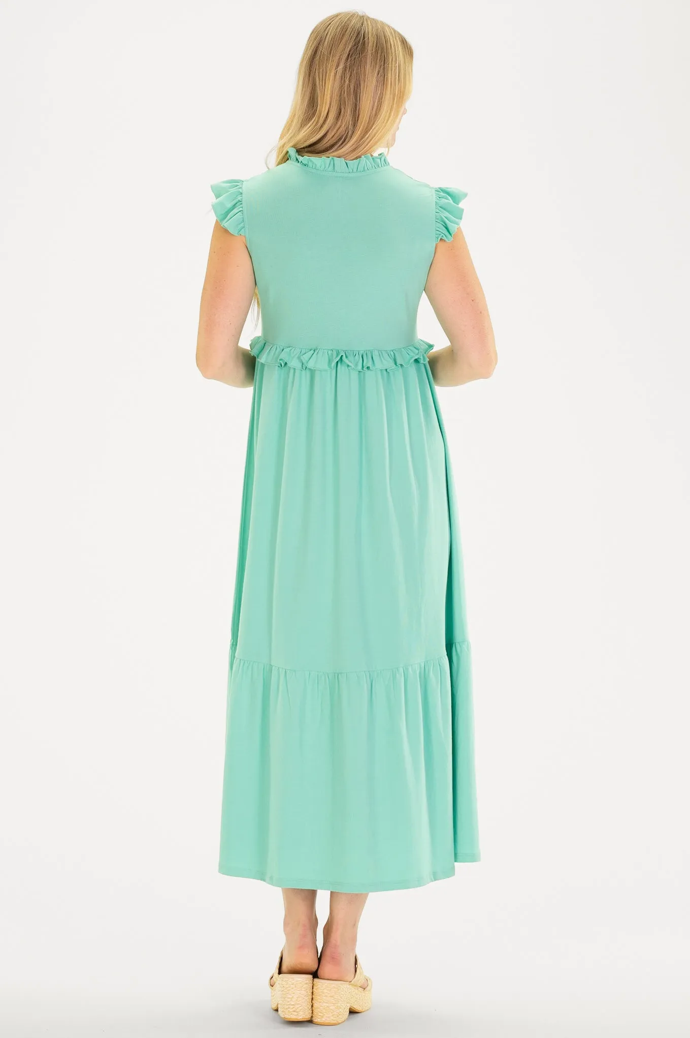 Kimberly Dress in Aqua Mist