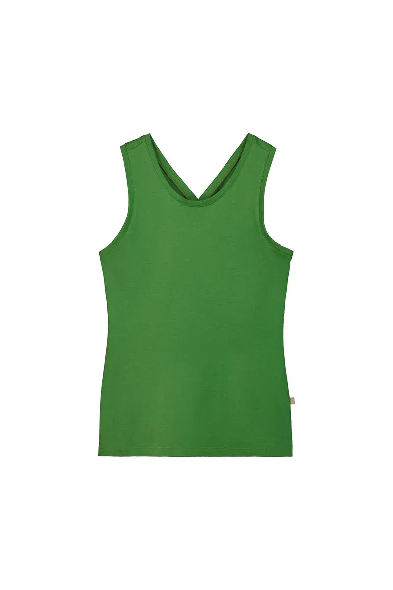 Kowtow Cross Back Singlet - Bright Green