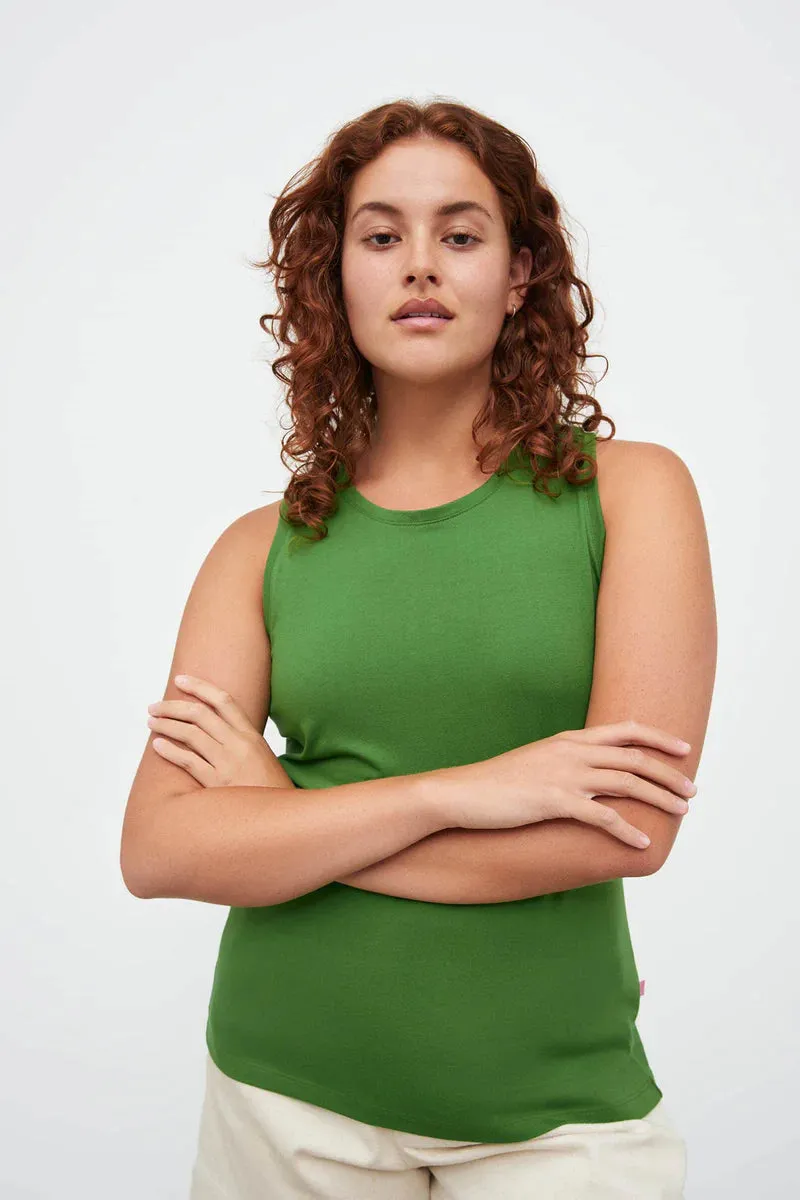 Kowtow Cross Back Singlet - Bright Green