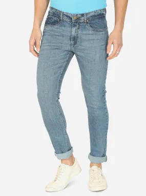 Light Blue Washed Straight Fit Jeans | Greenfibre