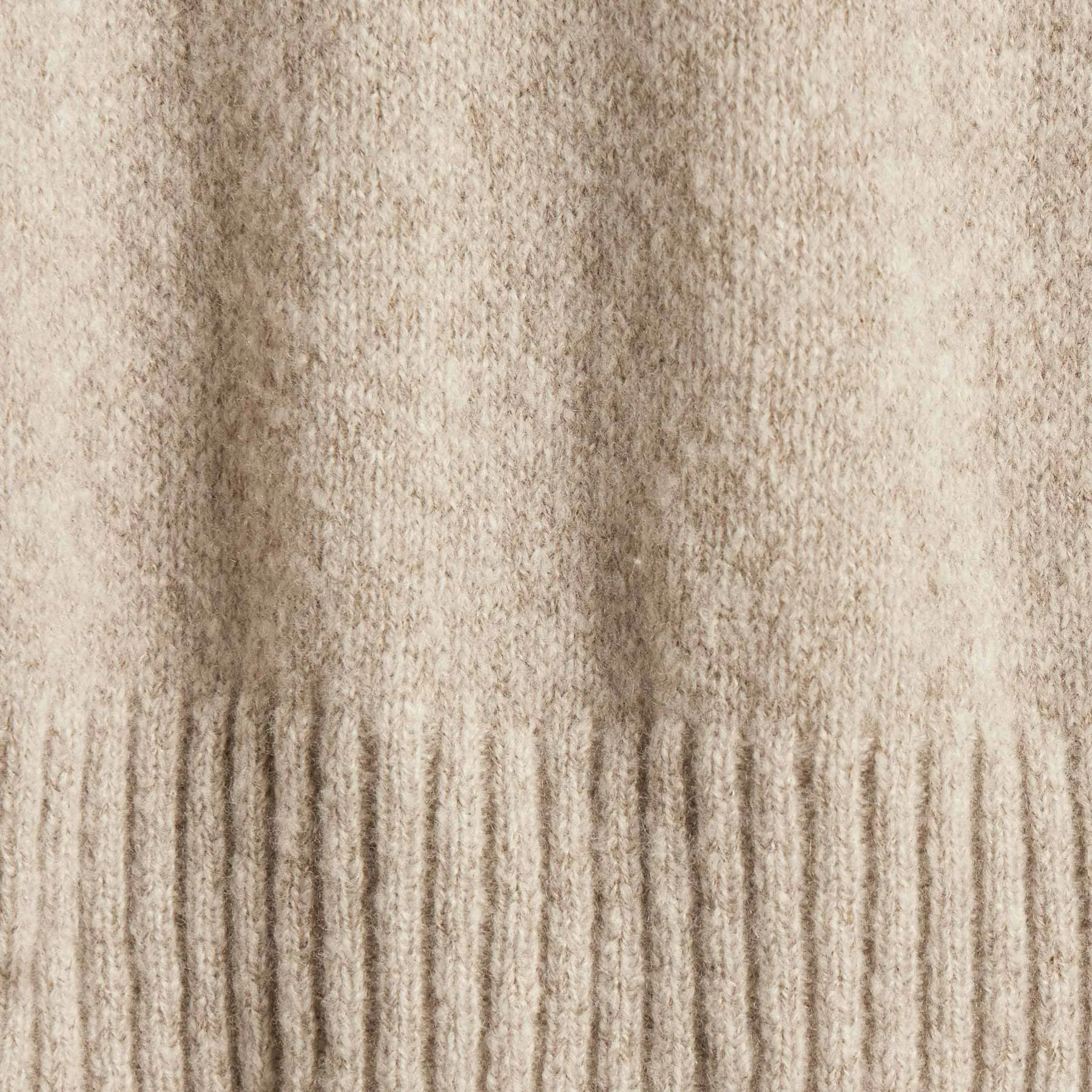 Lightweight Textured Cashmere Crew - Hazel