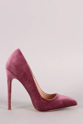 Liliana Velvet Pointy Toe Stiletto Pump