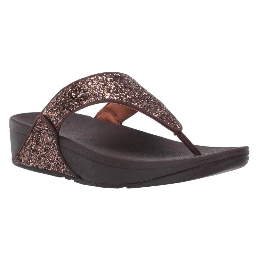 Lulu Glitter Synthetic Women's Toe Post Sandals