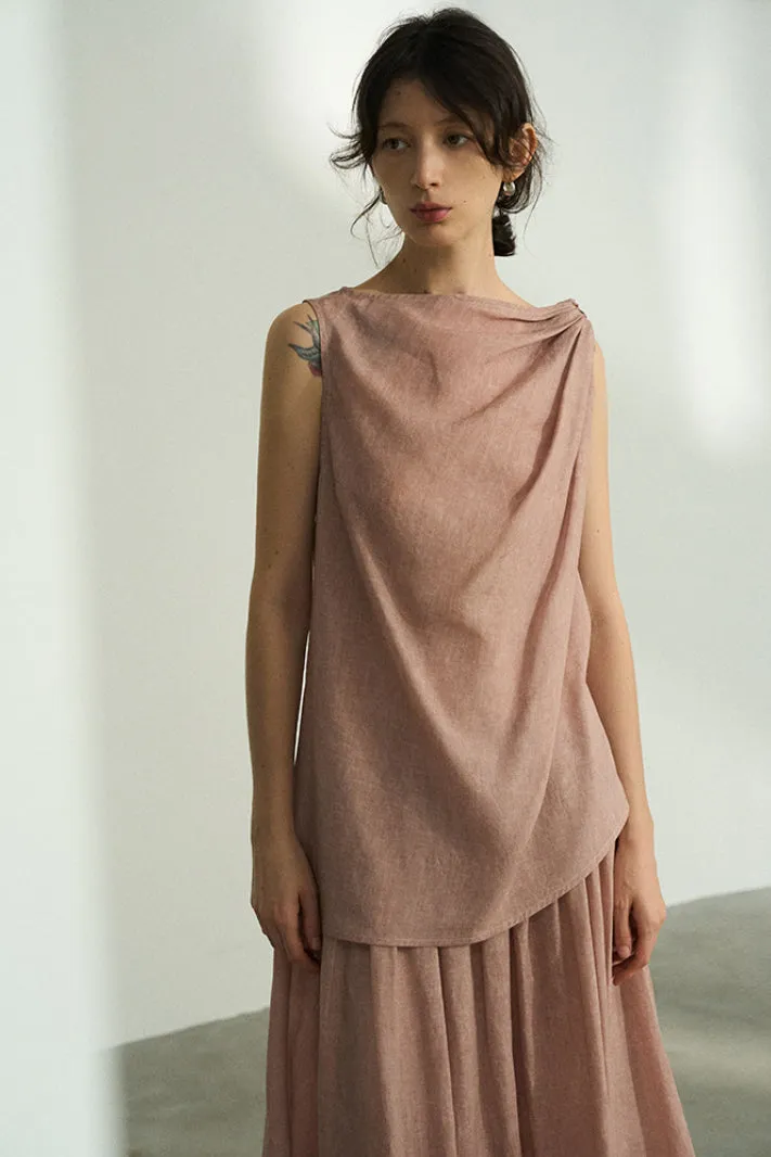 Lyocell blend Linen vest | 4 color