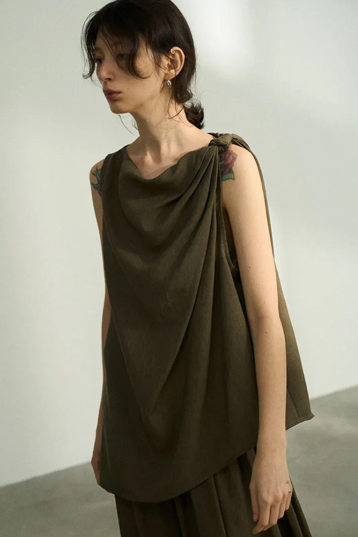 Lyocell blend Linen vest | 4 color