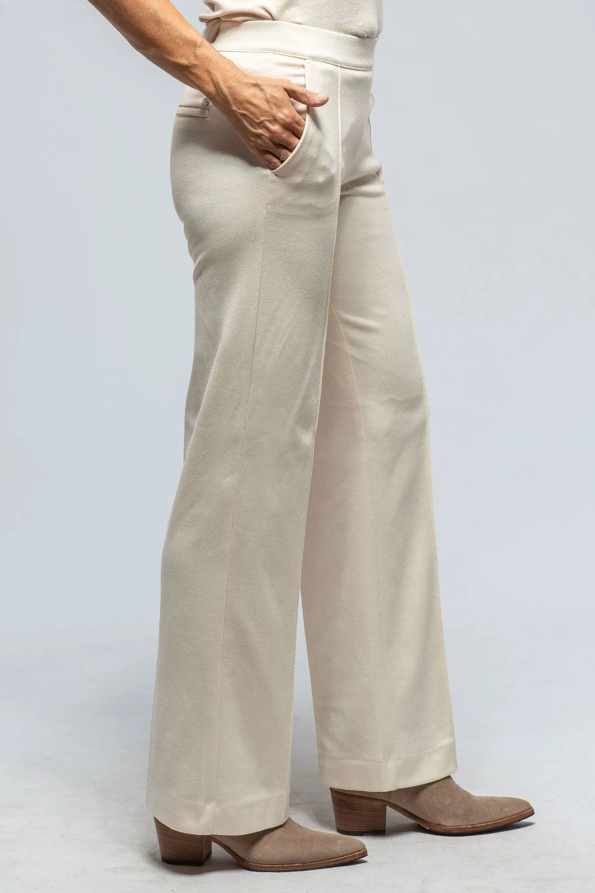 MAC Chiara Knit Trouser in Vintage White