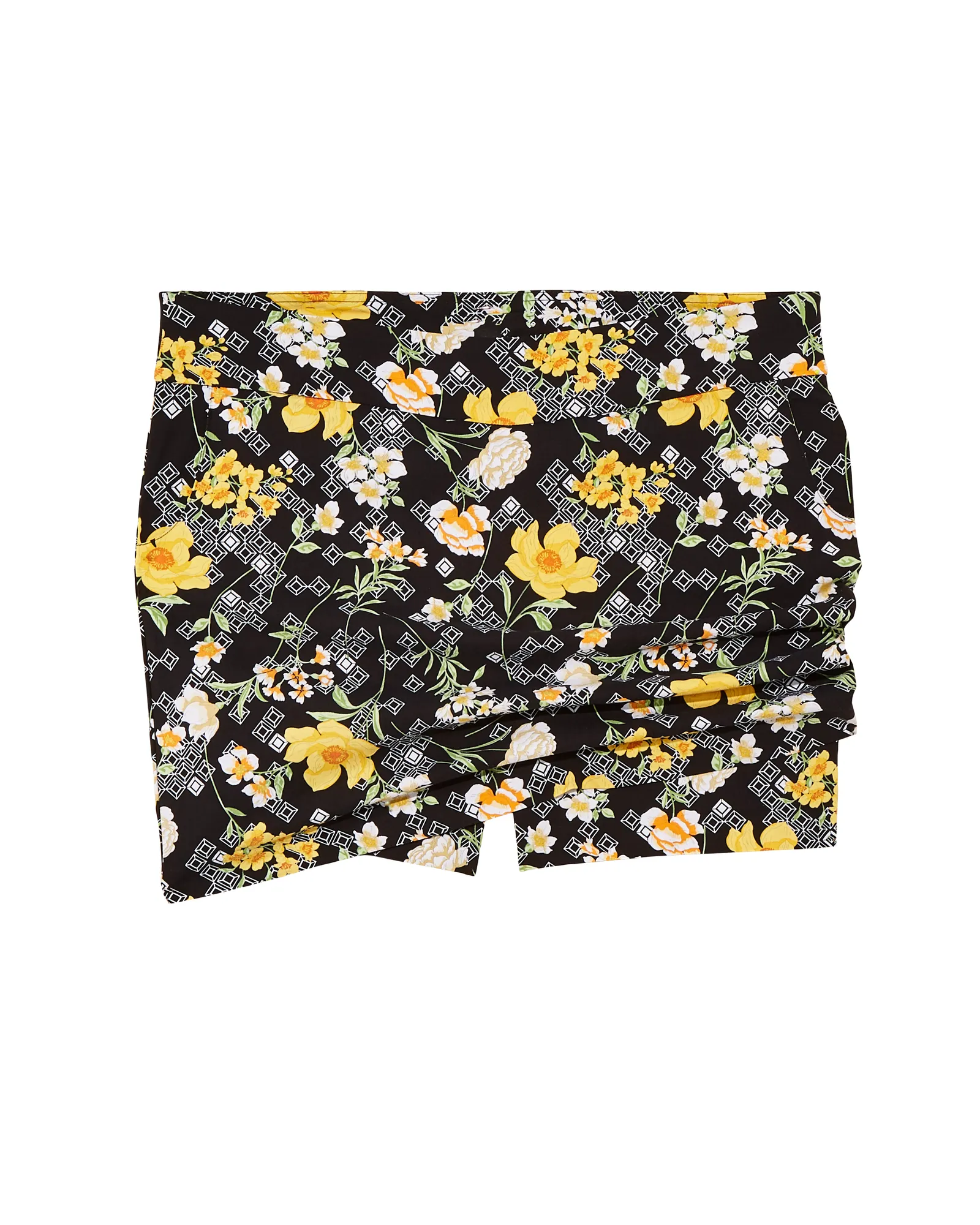 Mandy A-line Skort | Black / Yellow