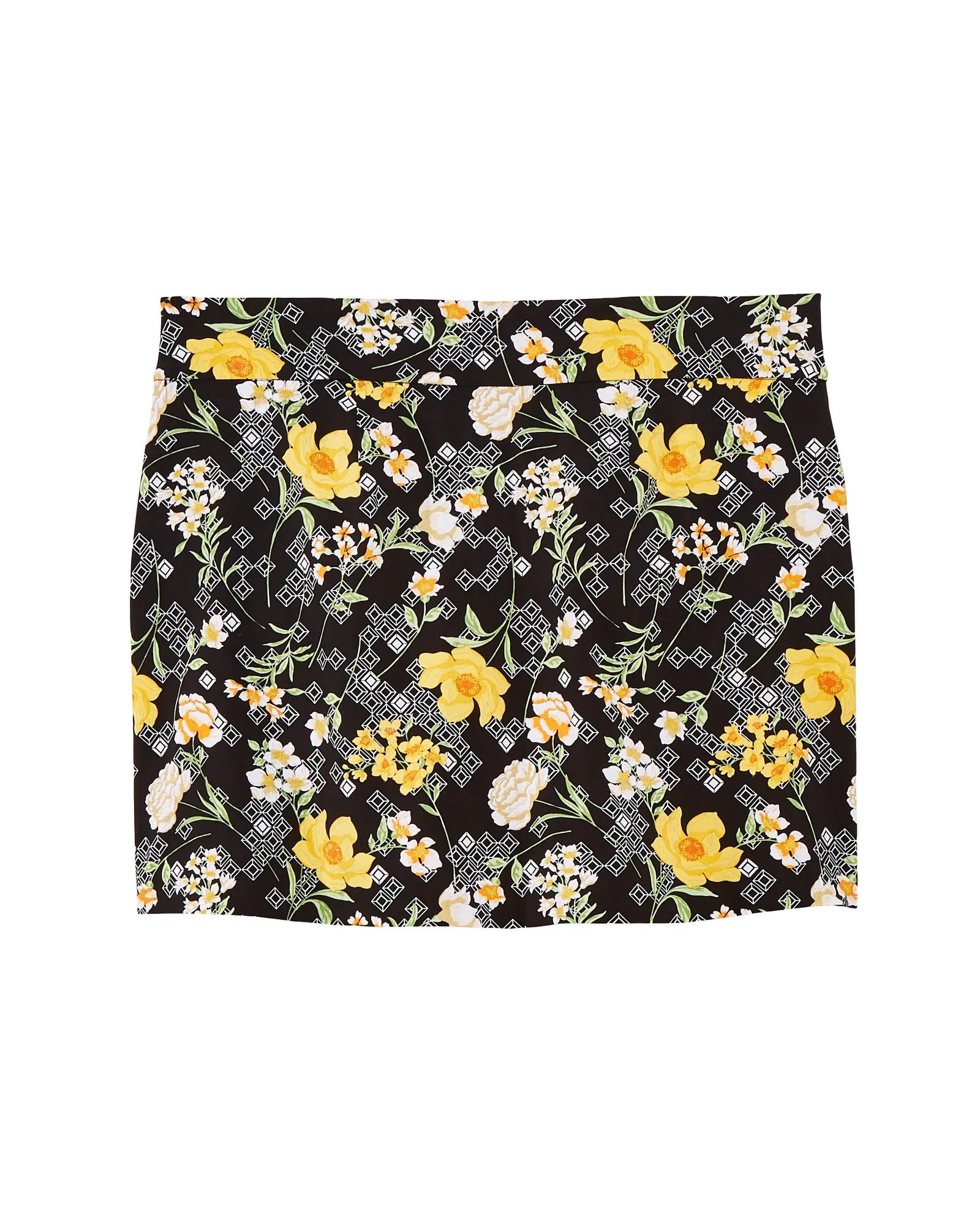 Mandy A-line Skort | Black / Yellow