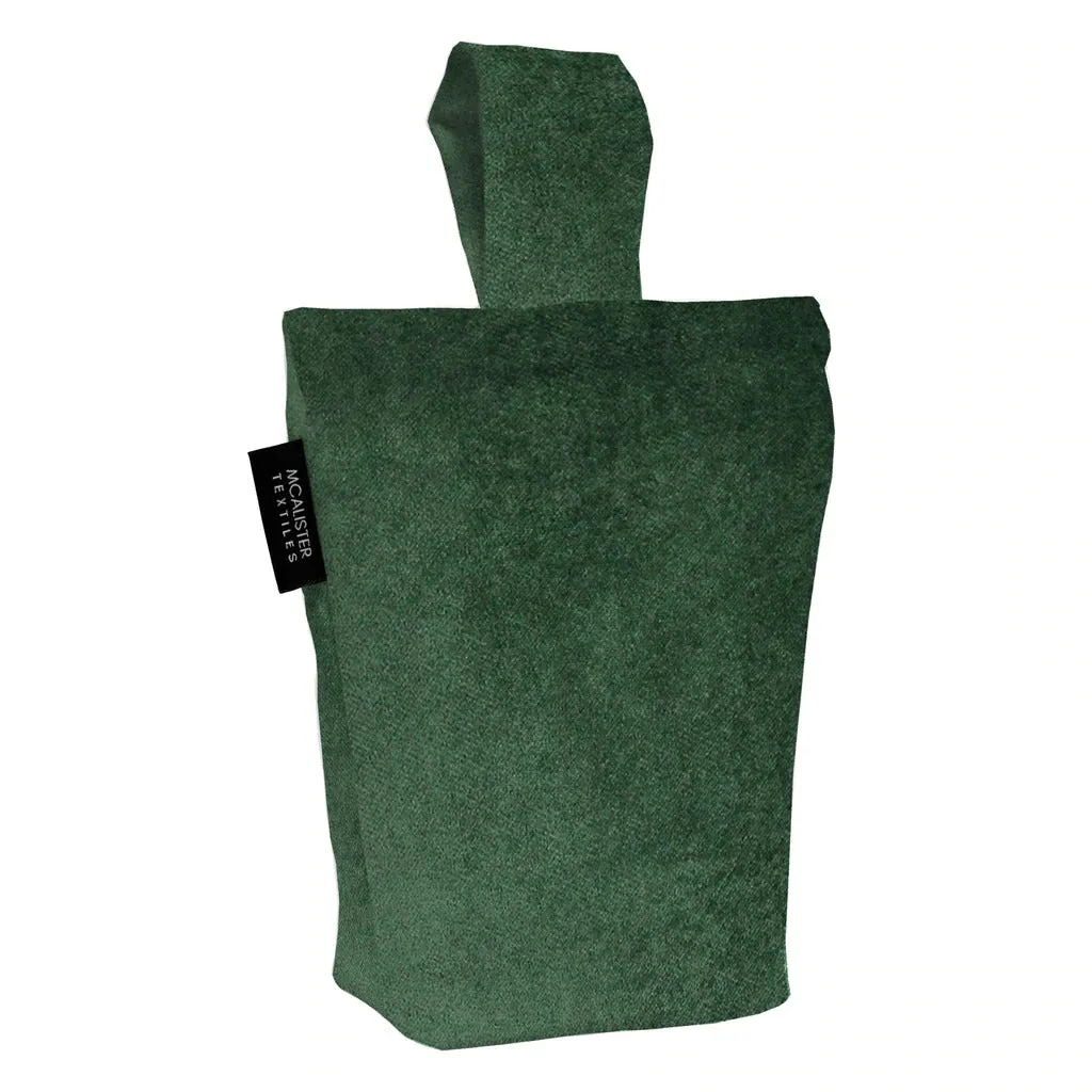 Matt Moss Green Velvet Doorstop