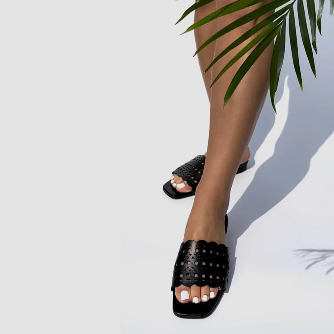 MELLA UMA - lazer cut flat slides