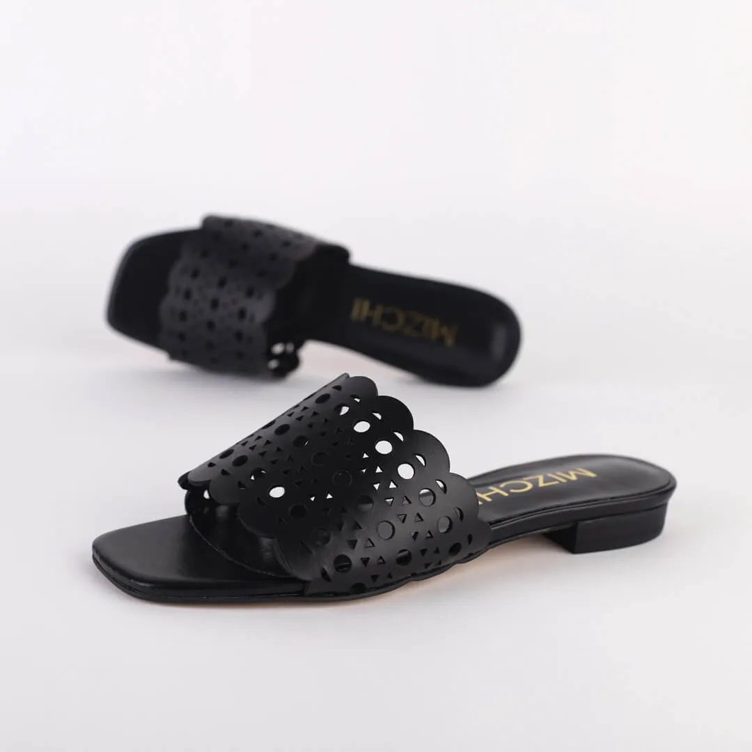 MELLA UMA - lazer cut flat slides