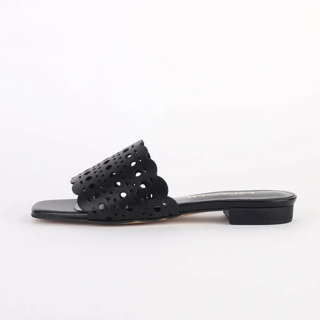 MELLA UMA - lazer cut flat slides