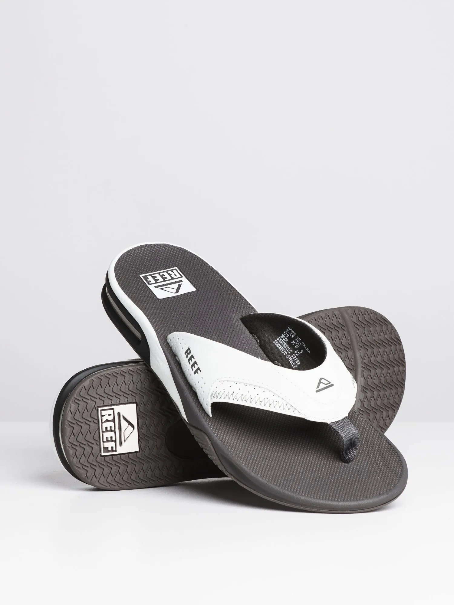 MENS REEF FANNING GREY/WHITE SANDALS