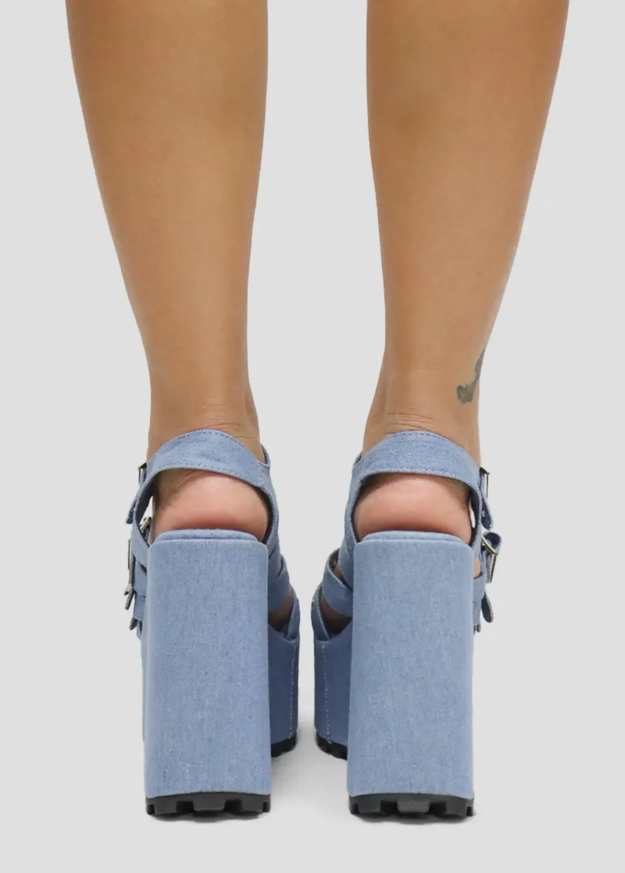 Michaela Denim Wedges