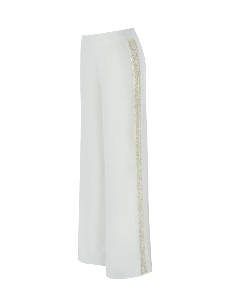 MY BEACHY SIDE Begonia Wide Leg Pants White