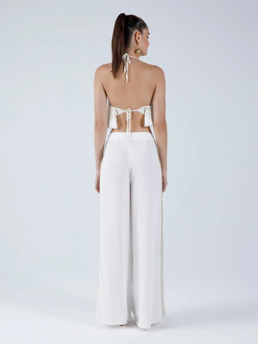 MY BEACHY SIDE Begonia Wide Leg Pants White