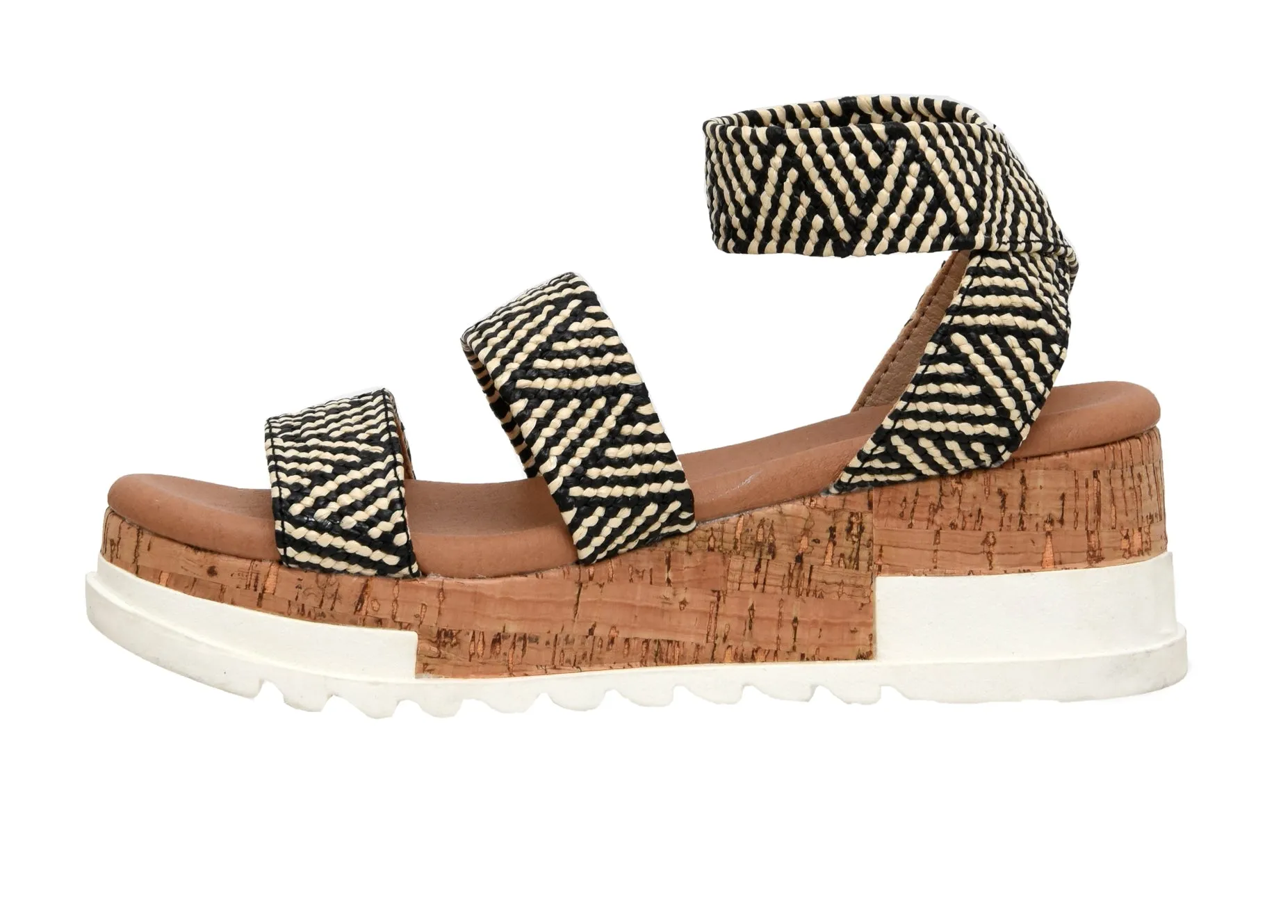 Naomi Stretch Cork Wedge Sandal